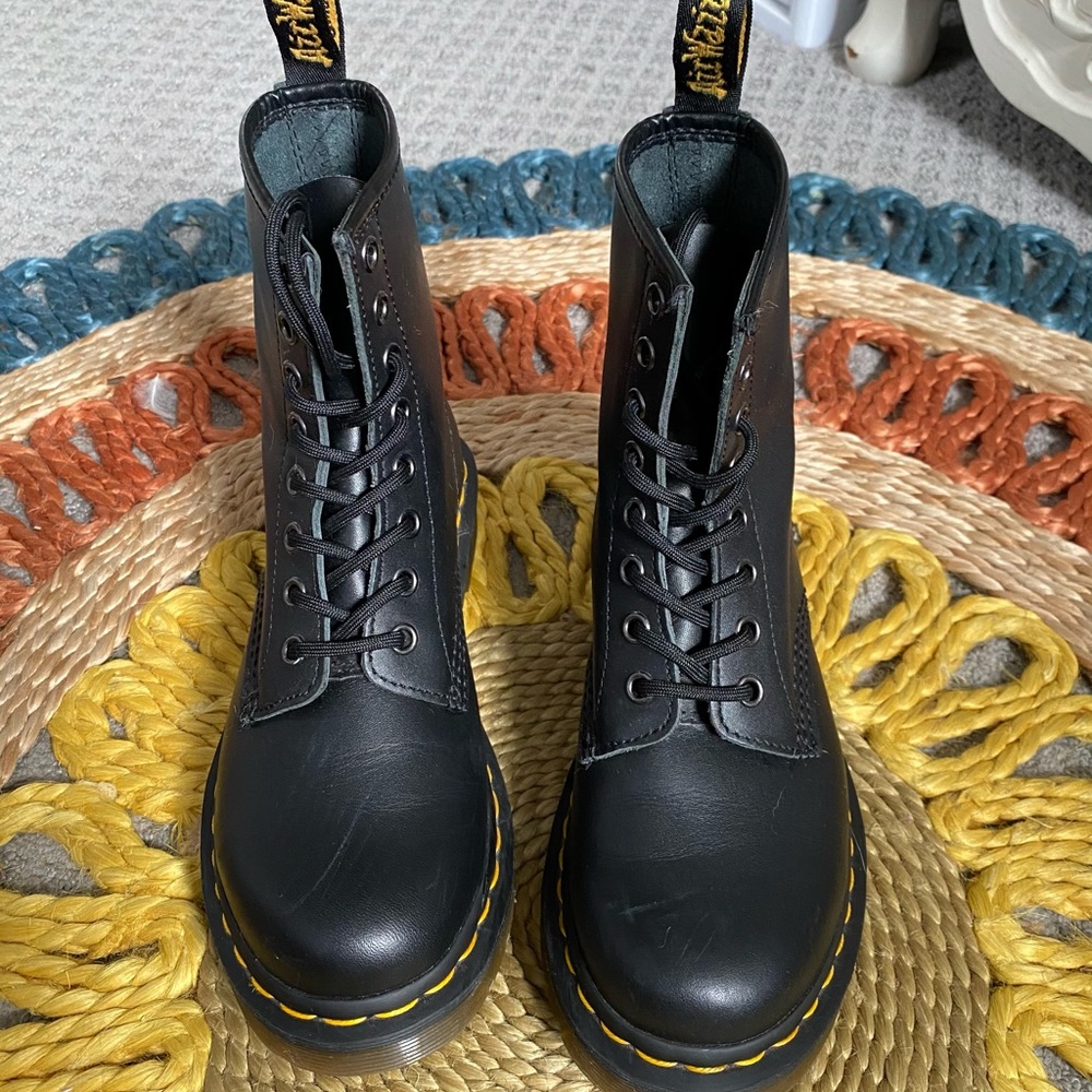 Doc Martens black combat boots